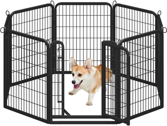 Yaheetech Enceinte pour chiots 80 cm - 8 éléments - Pliable - Verrouillage automatique