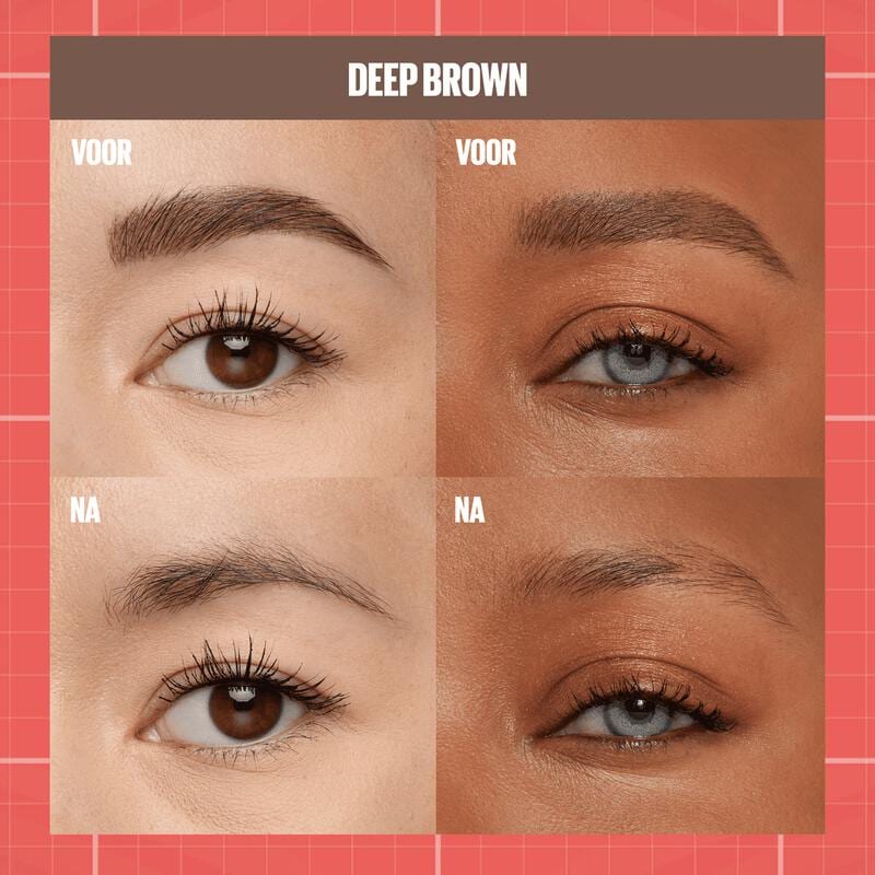 Maybelline Build-a-Brow Crayon à sourcils et gel fixateur 2-en-1 - 259 Ash Brown - Waterproof - Jusqu'à 24 heures