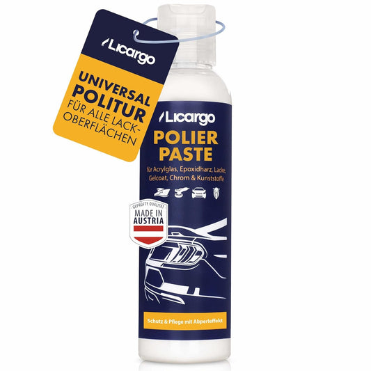 LICARGO Pâte à polir universelle 150 ml - Pâte à polir haut de gamme pour verre acrylique, résine époxy, peinture, gelcoat et chrome