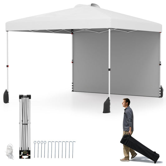 Pavillon de jardin éphémère Coast - 3 x 3 m - paroi latérale amovible - blanc