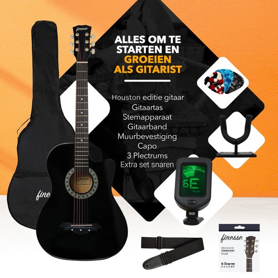 Finesse Acoustic Guitar Starter Set - Modèle Houston