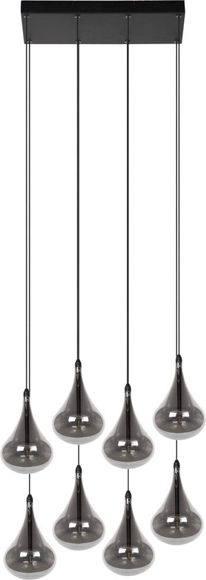 Lucide TEARS - Suspension - LED à intensité variable - G4 - 8 x 1,5 W 3000 K - Noir