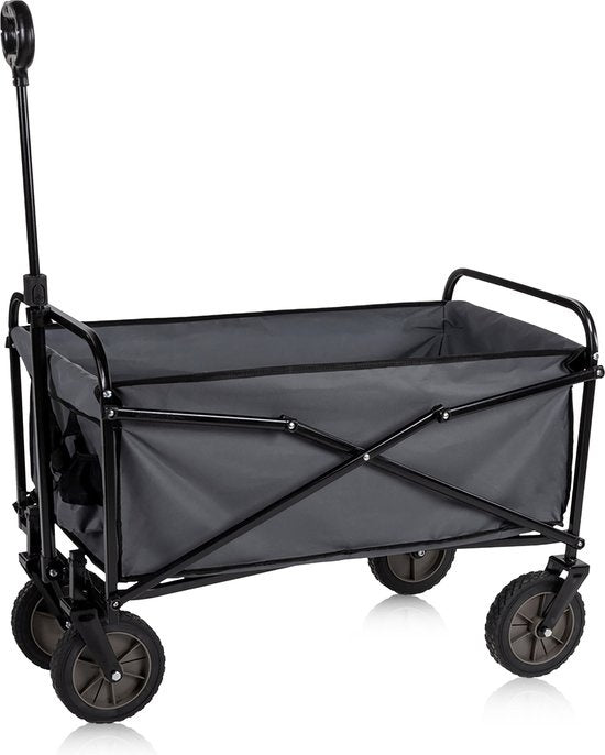 Camp Active - Wagon pliable - Facilement pliable - Stockage compact - Noir