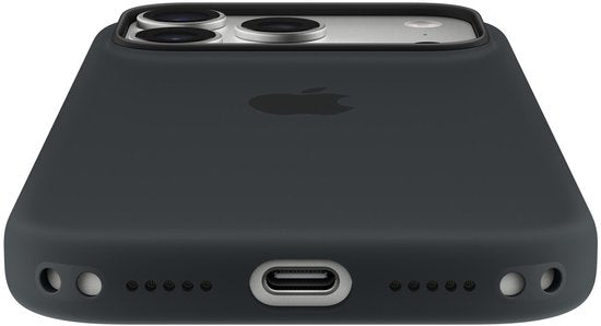 Coque en silicone avec MagSafe pour iPhone 17 Pro - Noir