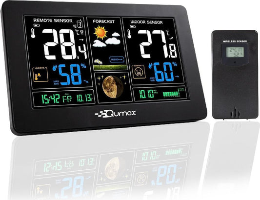 Station météo sans fil Qumax intérieure et extérieure étanche