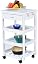 SoBuy FKW01-W Chariot de service à 3 étages et tiroir - 42 x 36 x 75 cm - Blanc