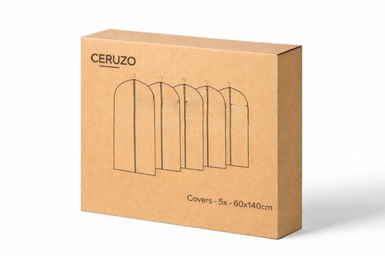 Housses de protection Ceruzo, lot de 5 – 60 x 140 cm – Housse de protection – Blanc transparent