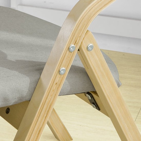 Chaise pliante - Chaise de cuisine - Chaise de bureau pour enfants - Structure en bois de bouleau - Confort rembourré - Housse amovible et lavable - 48 cm x 14 cm x 91 cm