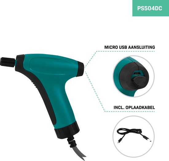 VONROC Pulvérisateur à pression Accu 5 litres - Fini le pompage manuel - Confortable à transporter - 2 lances de pulvérisation, bandoulière et câble de chargement USB inclus
