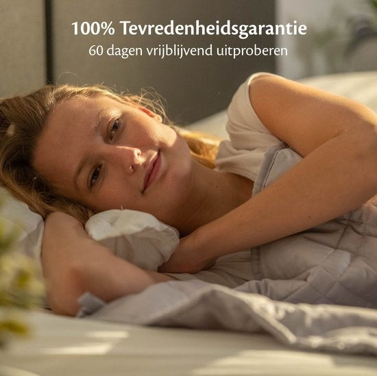 Ella® Couverture lestée 11kg - 150 x 210cm - Couverture lestée - OEKO-TEX Coton - Gris clair