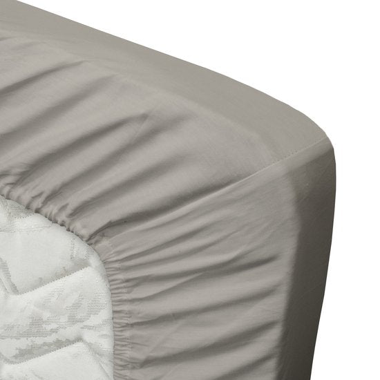 Ten Cate Fitted Sheet - drap-housse 160x200 - drap-housse 160x200 - adapté au sur-matelas 160 x 200 - satin de coton - sur-matelas 160x200 - hauteur d'angle 10 cm - gris