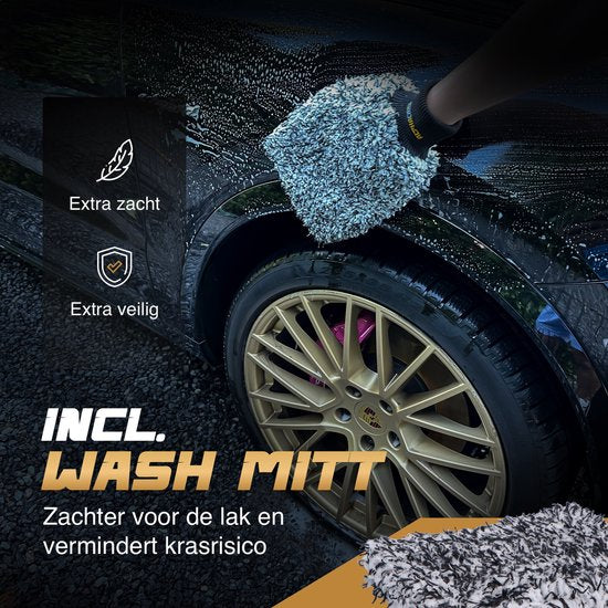 ALPHACARE - Serviette sèche + gant de lavage Voiture - Moto - Salle de bain - Séchage rapide - 60 x 80 - 600 GSM - Gris