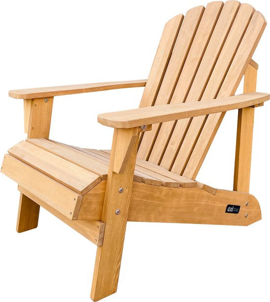 Chaise AXI Carmen Adirondack marron – Fauteuil de détente en bois avec accoudoirs – Dossier haut – 90,5 x 78,4 x 93 cm