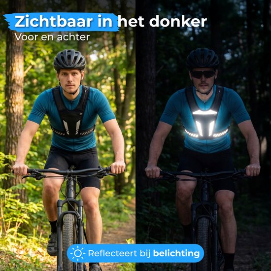 Gilet de course à pied réfléchissant Nuvance - Gilet de course à pied imperméable - Support pour téléphone de course à pied - Gilet de course à pied avec bande réfléchissante - Course à pied