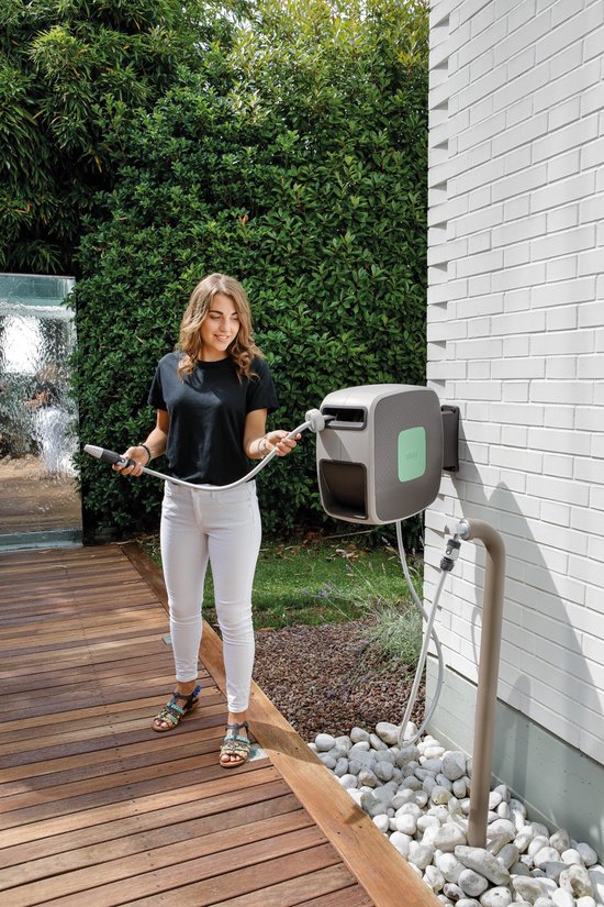 REWALL Boîte à tuyau murale rétractable automatiquement 35 m