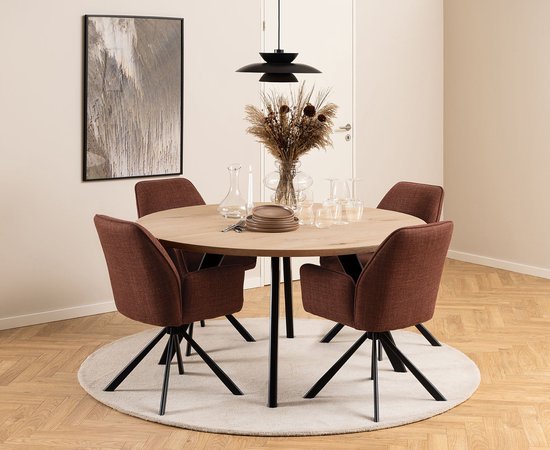 Aske Chaise de salle à manger - Lot de 2 - Cuivre