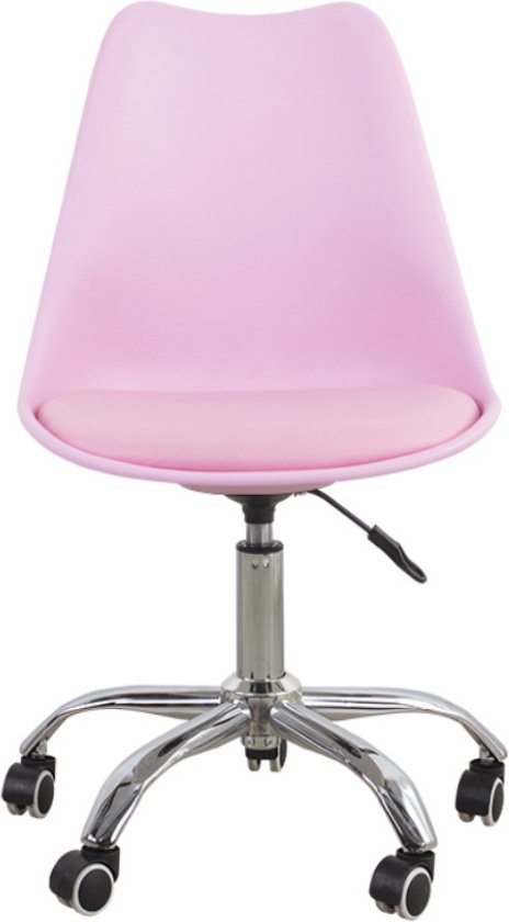 Chaise de bureau rose - réglable en hauteur