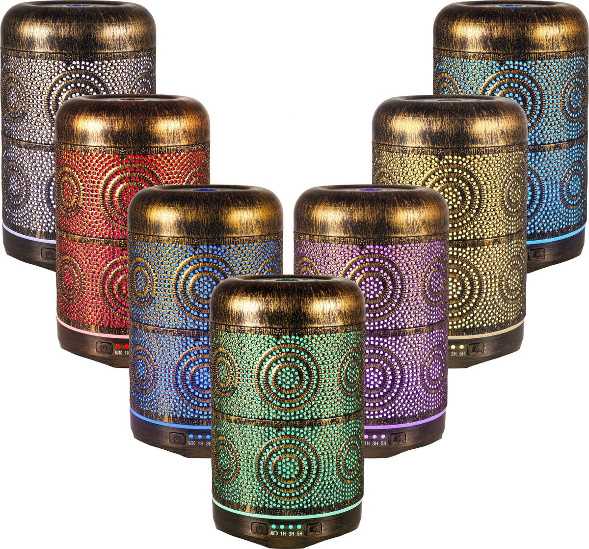 Gadgy Aroma Diffuser - Humidificateur Chambre Bébé Chambre à coucher - Diffuseur de parfum - avec éclairage LED - Diffuseurs d'arômes - 250 ml