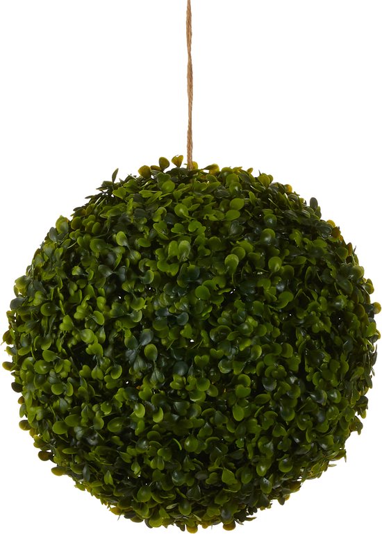 Mica Decorations Buis Bulbe Plante Artificielle à Suspendre pour l'Extérieur - Ø28 cm - Vert