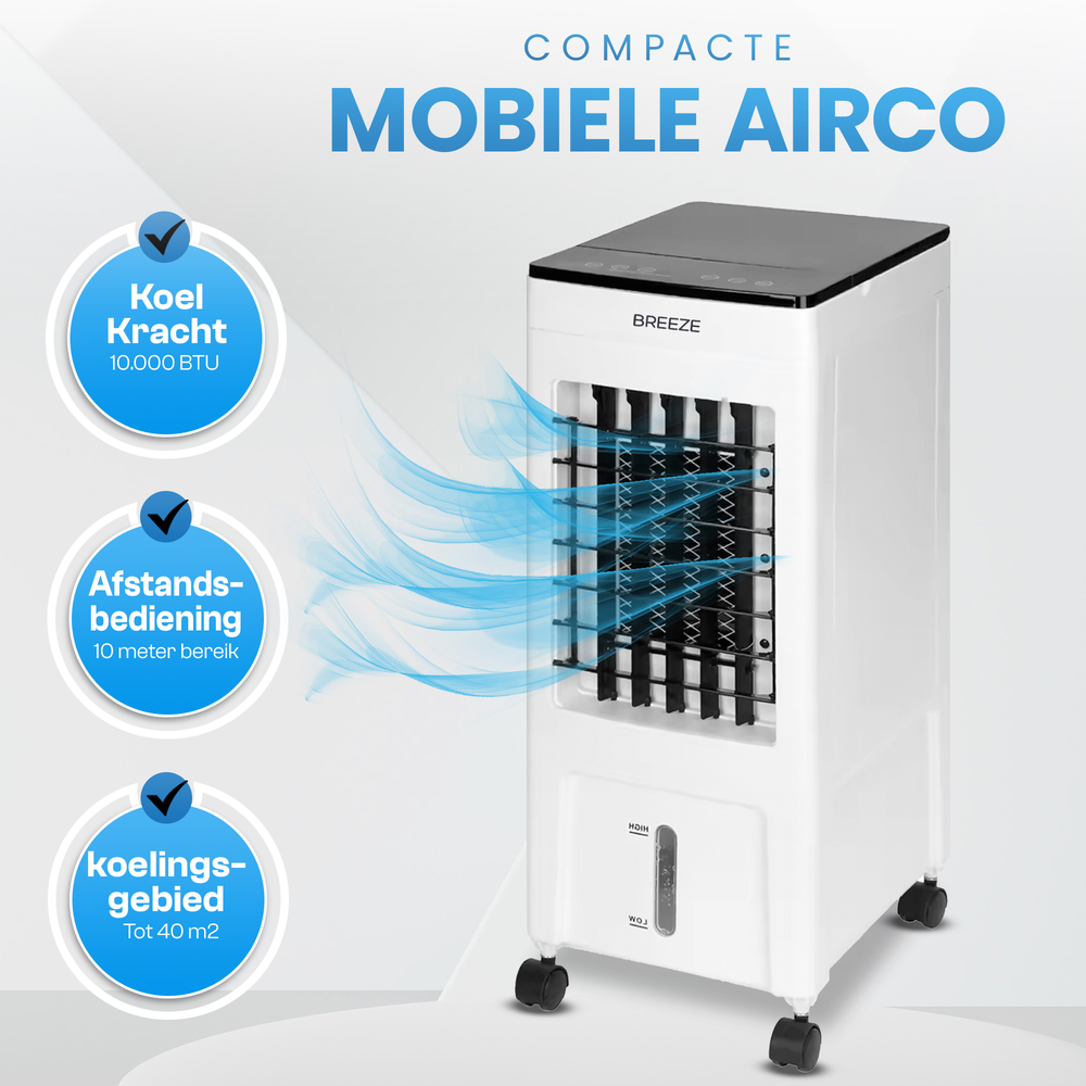 Climatiseur mobile Breeze 2.0 - 10 000 BTU - 35 x 30 x 68 cm - Blanc