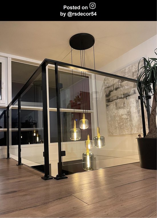 Lucide JOANET - Suspension - Ø 66 cm - 2xE27 - Fumé