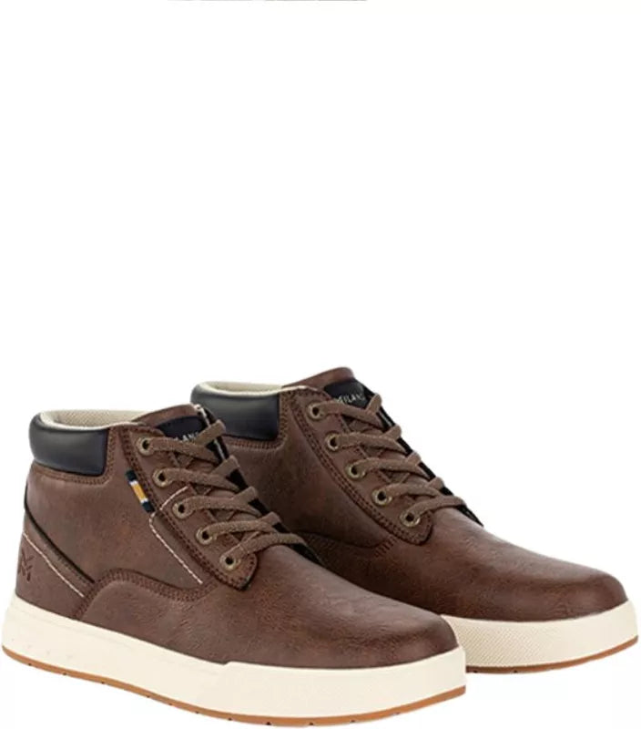 Baskets hautes en cuir Hommes Torino- Dark Brown - Taille 42