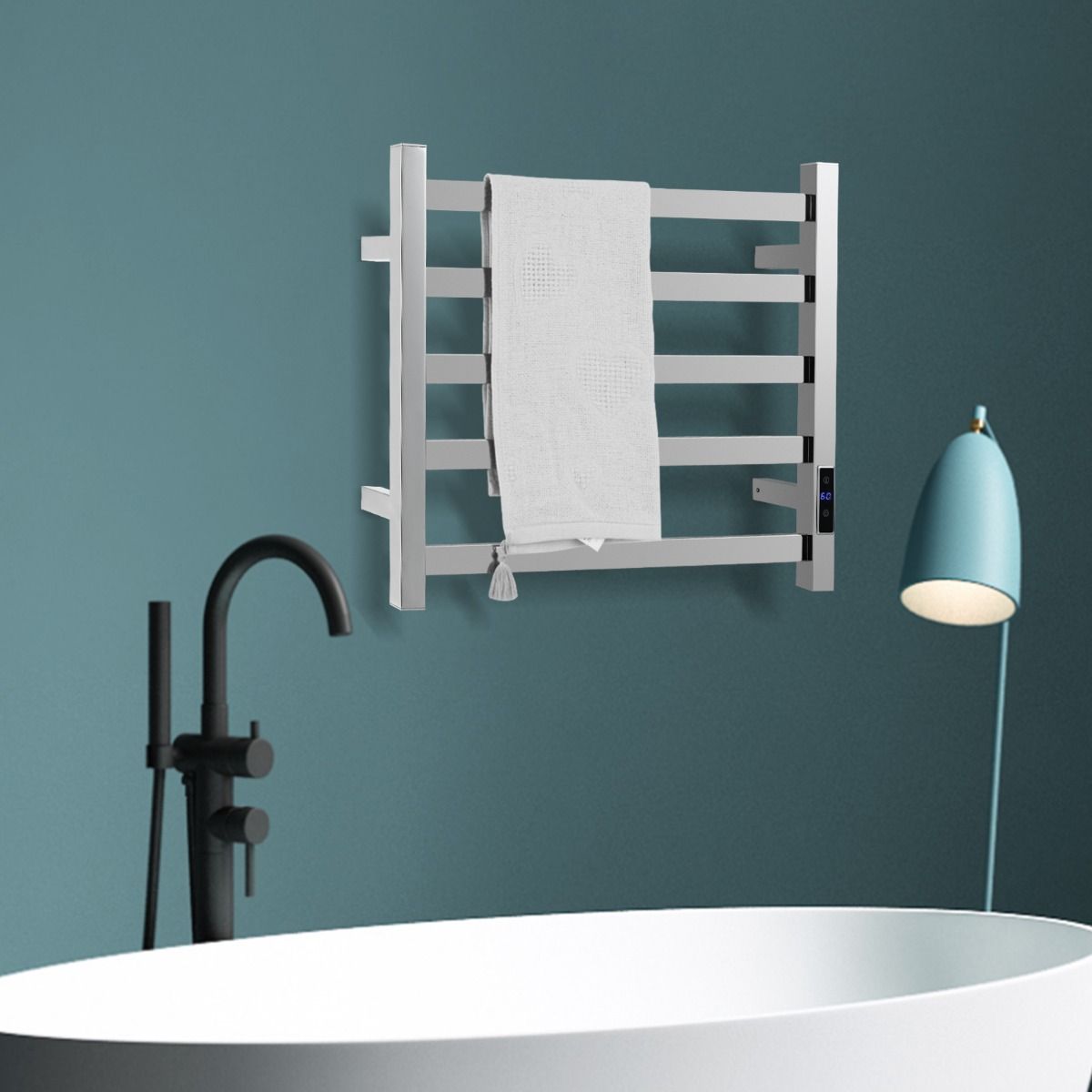 Chauffe-serviettes Coast - jusqu'à 60°C - 55 x 11 x 45 cm - Silver