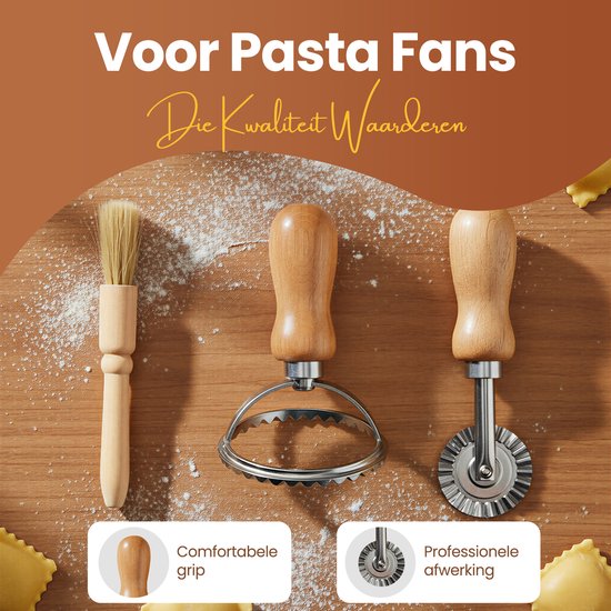 Tavola - Machine à pâtes + séchoir à pâtes - Machine à pâtes - Préparation de pâtes - Préparation de raviolis - Acier inoxydable - Cadeau de pendaison de crémaillère