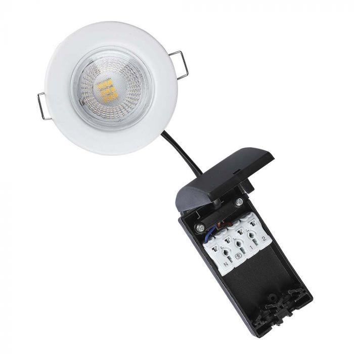 Spot encastré 5W, ignifugé / Puce SAMSUNG / Couleur : 4000K / Blanc / Emballage : 10 pcs.