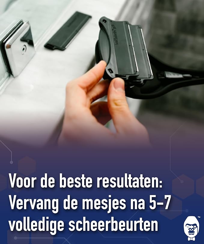 baKblade Lames de rasoir - Dryglide Cartouches de recharge - 6 pièces - Noir