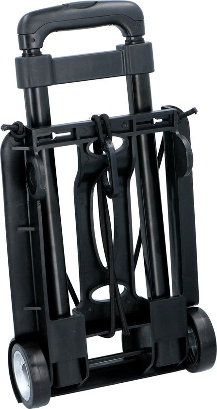 Kinzo - Opvouwbare steekwagen - Met uitschuifbare handgreep - Max. 40 kg - Zwart
