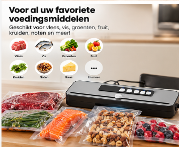 Machine sous vide Woox Compact – Mise sous vide d'aliments secs et humides – 38,5 x 11 x 5,5 cm – Noir