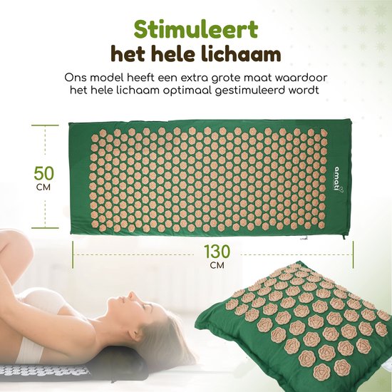 Amati Blue Lotus Spijkermat - Incl. Kussen en Accessoires - Grijs