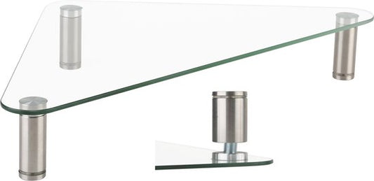 Rehausseur d'écran modèle d'angle triangle réglable verre aluminium
