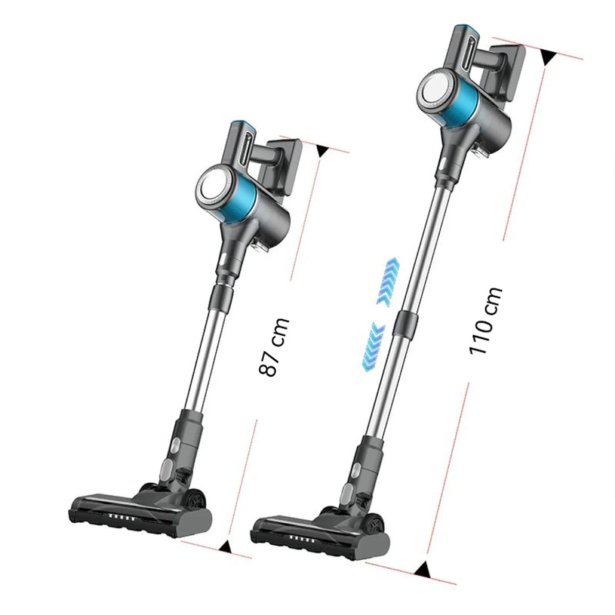 Aspirateur sans fil Ochama 4-en-1 - Aspirateur balai et aspirateur à main - Puissance d'aspiration de 18 kPa - Autonomie de 40 minutes - Écran LED
