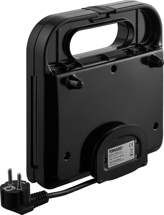 Tomado TGS2001S - Fer à toasti - Gril - Sans PFAS - Toasti maker - 750 watts - 22.5 x 13 cm - Noir/RVS