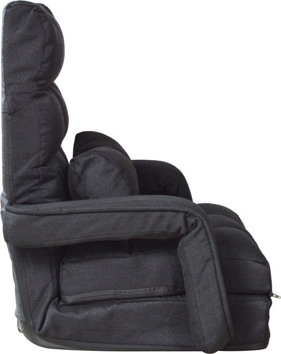 VDD Gaming - Chaise longue - Se plie en un fauteuil inclinable - Noir -71x51x50cm