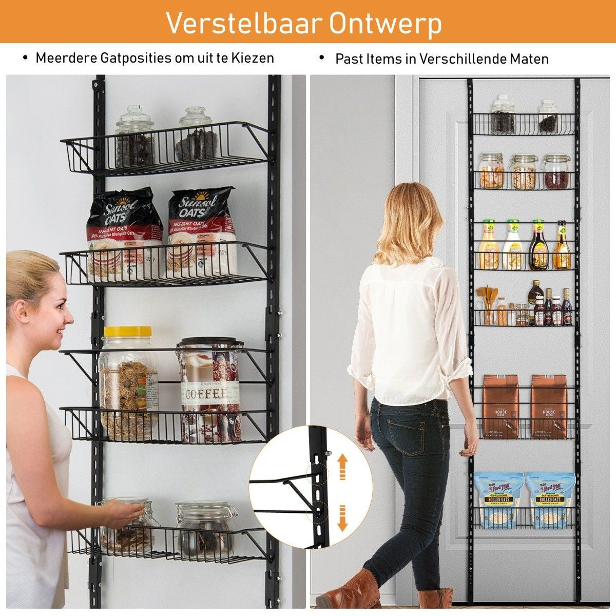 Coast Storage Rack - 6 couches - 43 x 13 x 196,5 cm - Noir - Fer