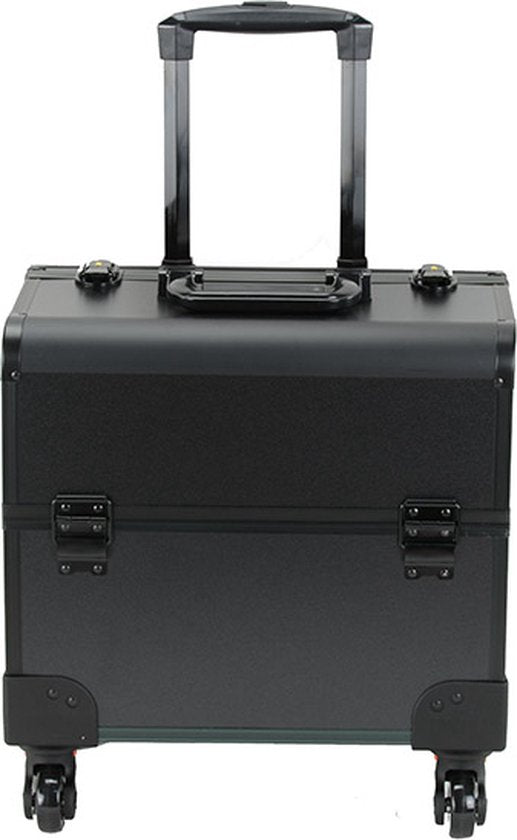 DMV - Valise de coiffure trolley - valise de maquillage trolley - valise de maquillage - valise de beauté - noir