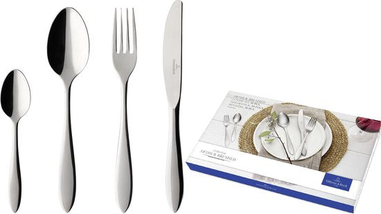 Coffret à couverts Arthur de Villeroy & Boch - 30 pièces - 44 x 28 x 5 cm - Acier inoxydable brossé