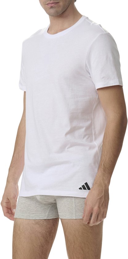 T-shirt à col rond adidas Sportswear, lot de 3 - Active Core Cotton - Sous-vêtements pour hommes - 3 x blanc