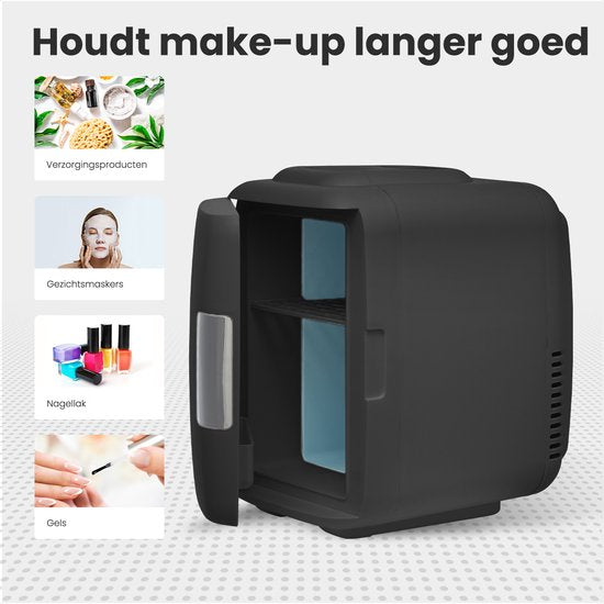 Auronic Mini Fridge - 4 Litres - Maquillage et Beauté Soins - 100/240V / 12V Car Plug - Noir
