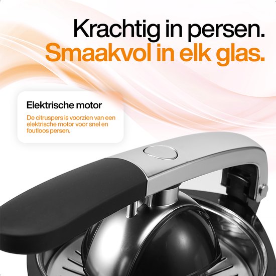 MATTI® - Presse-agrumes électrique - Presse-agrumes - Presse-citron - Presse-orange - 160 W, acier inoxydable, levier de pression - 18 000 tr/min