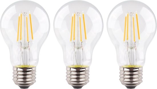 3 pièces Müller filament led bulb E27 4.9W 470lm 2700K Bright Non-dimmable A60