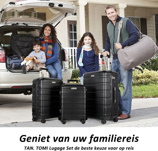 Valise cabine TAN.TOMI 41 L – Coque rigide en ABS – 4 roulettes – Serrure à combinaison