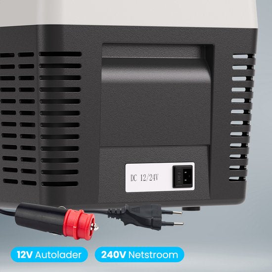 Auronic Electric Cool Box - Frigobox - Compresseur - 12V 230 Volt - Voiture - 20L - Noir/Gris