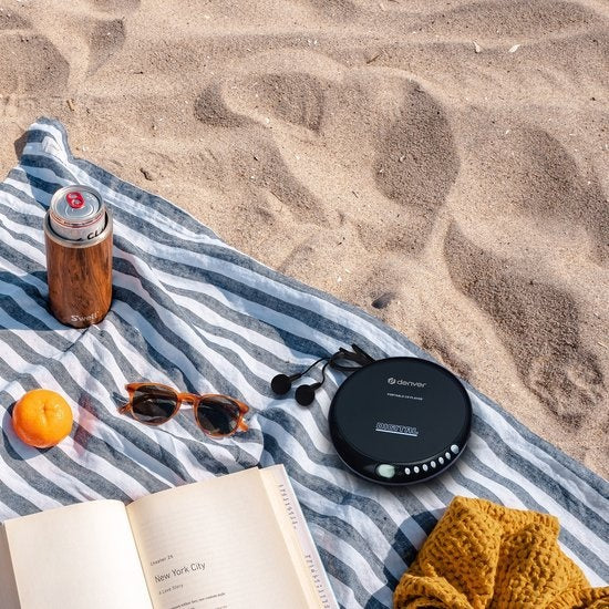 Lecteur CD Portable Denver – Discman avec écouteurs – Compatible CD/CD-R/CD-RW