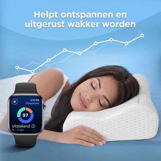 Oreiller ergonomique CozySense® - Oreiller réglable en mousse à mémoire de forme - Oreiller de sommeil en mousse à mémoire de forme - Dormir sur le côté, le dos et le ventre - Système à 3 couches - Orthopédique - Enveloppe en bambou