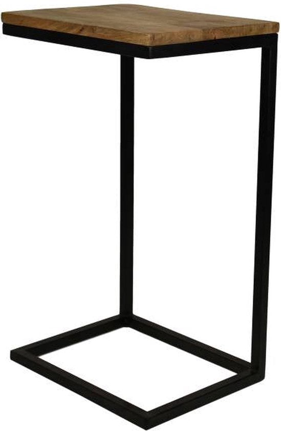 Collection HSM Table d'appoint Read - naturel/noir - bois de manguier/fer