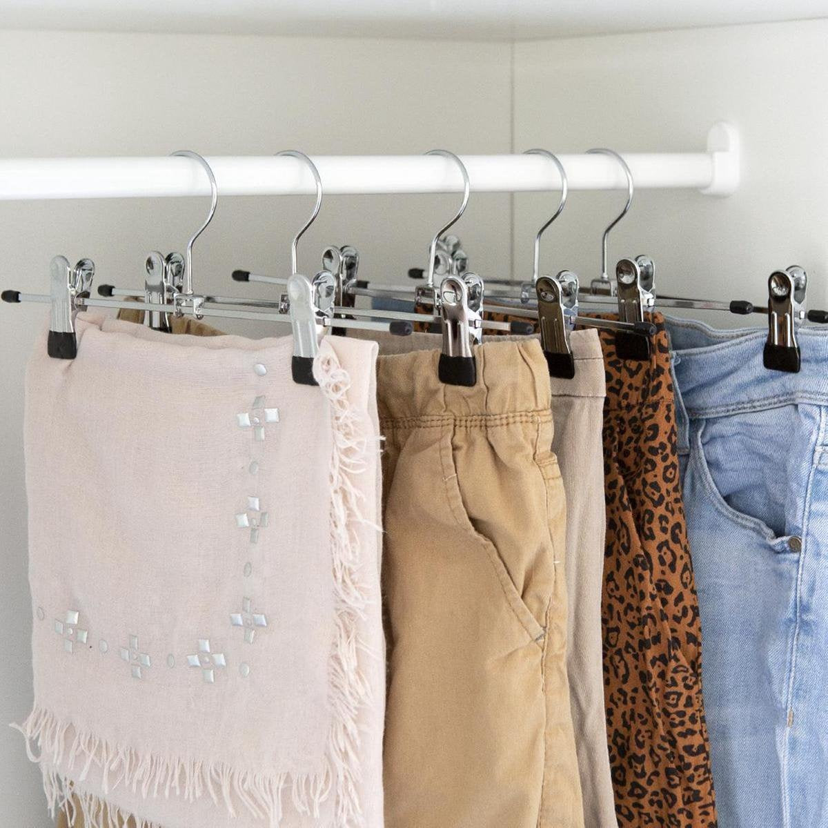 LifeGoods Cintres pour pantalons - 20 pièces - antidérapant - métal